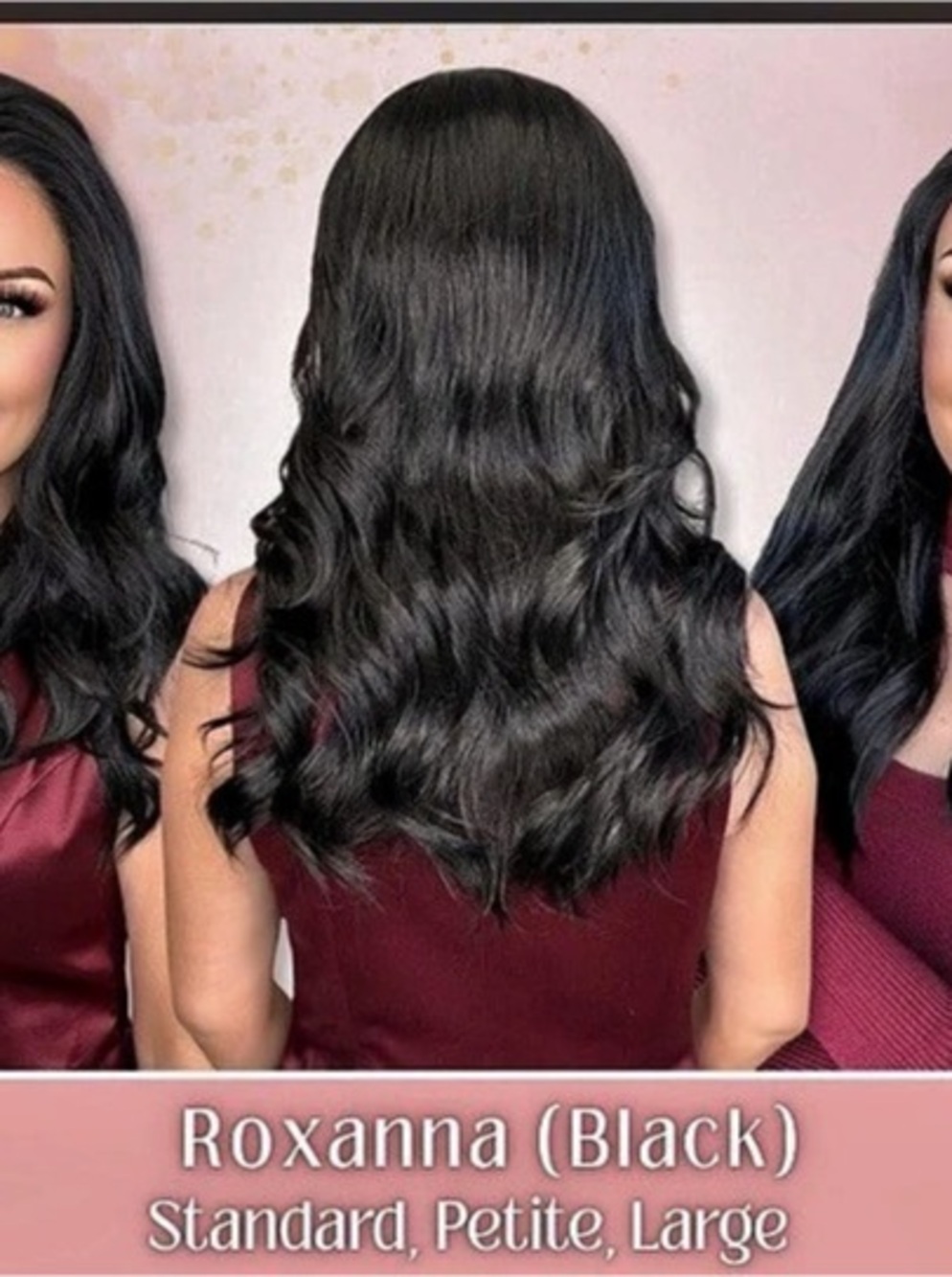 STYLE Roxanna Black Standard Wig NWT